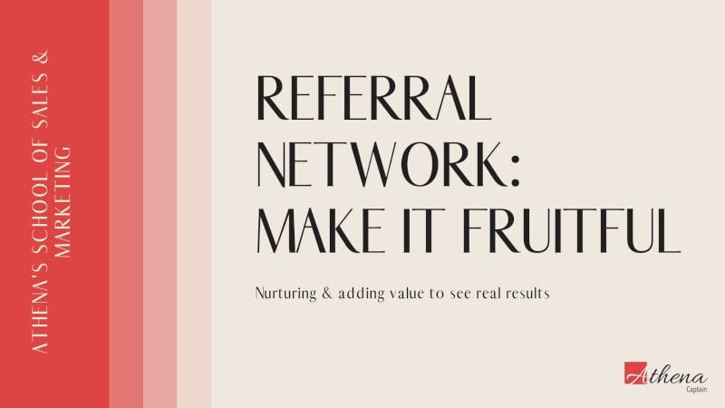 Referral Network: Make it Fruitful